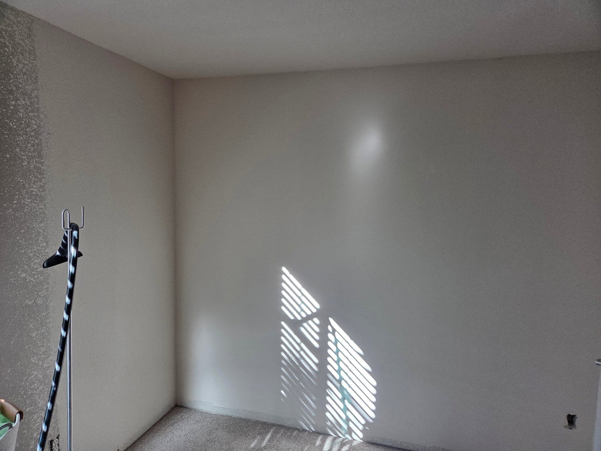 Freshly painted interior room corner with texture